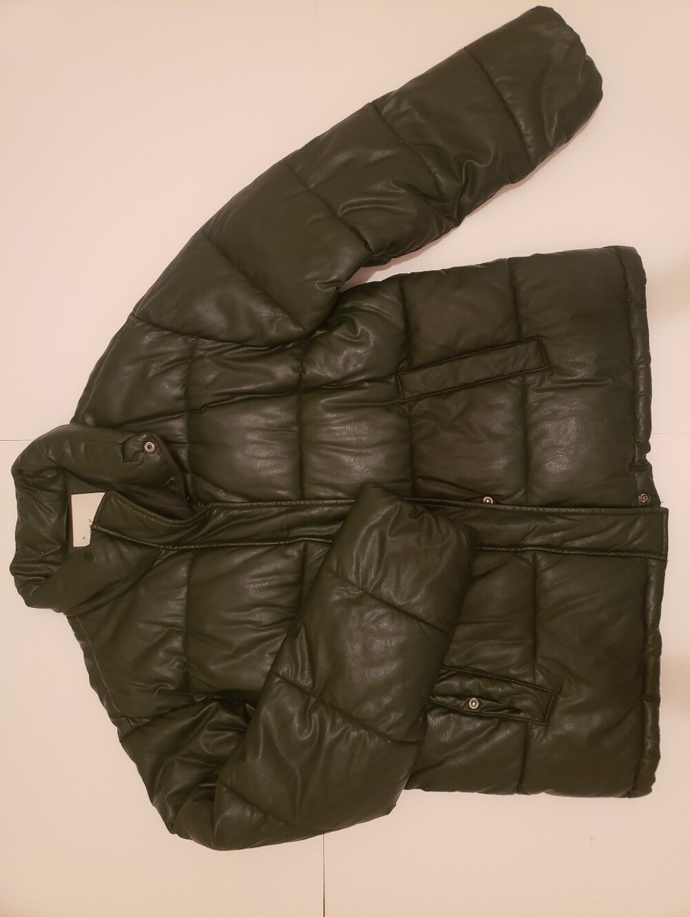 a new day Olive Green Quilted Puffer Coat